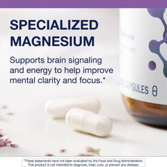 Metagenics Magtein box packaging shows vegan and non-GMO attributes.