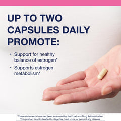 Metagenics Meta Indole-3-Carbinol label highlighting quality and testing.