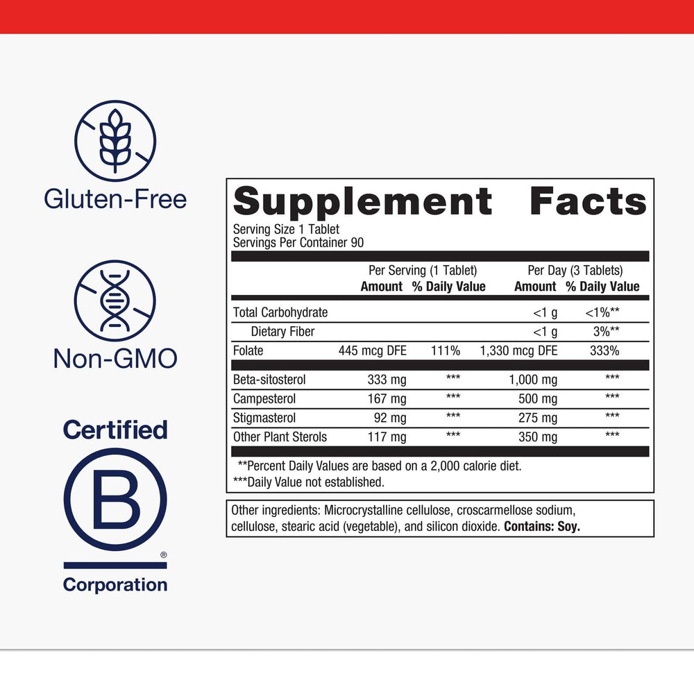 Ingredient panel for Metagenics Meta-Sitosterol 2.0