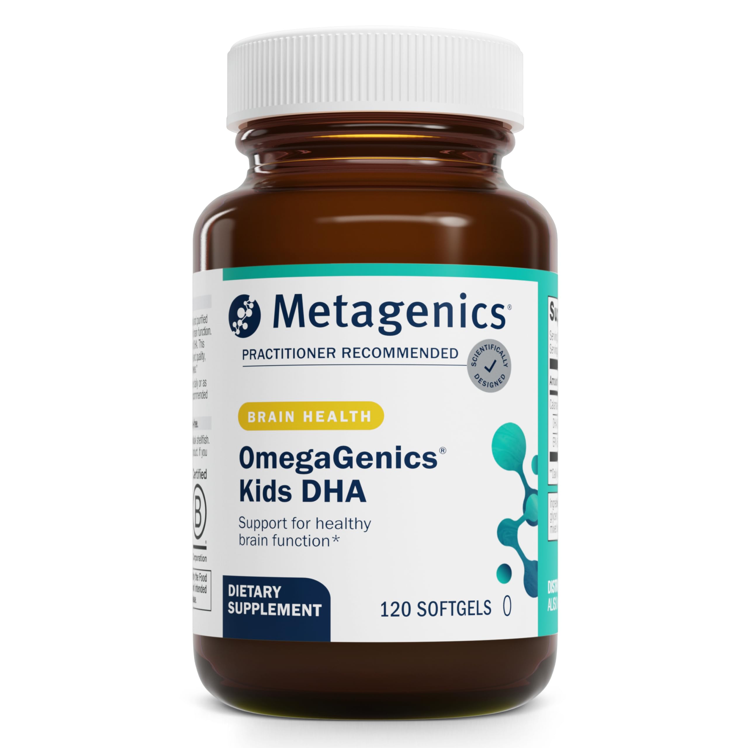 Metagenics MetaKids DHA bottle and packaging