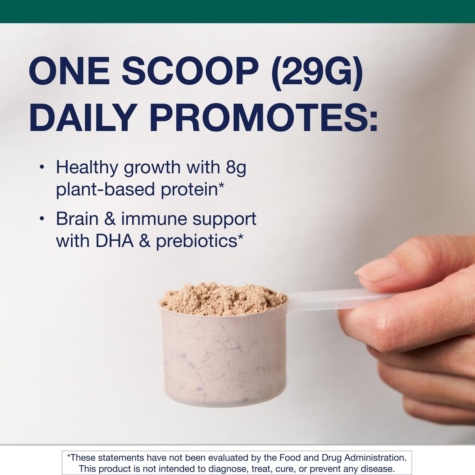 Brain and immune support ingredients including DHA and prebiotics
