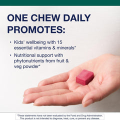 Close-up of grape-flavored MetaKids soft chew