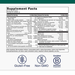 Close-up of high-potency vitamins A to K and minerals