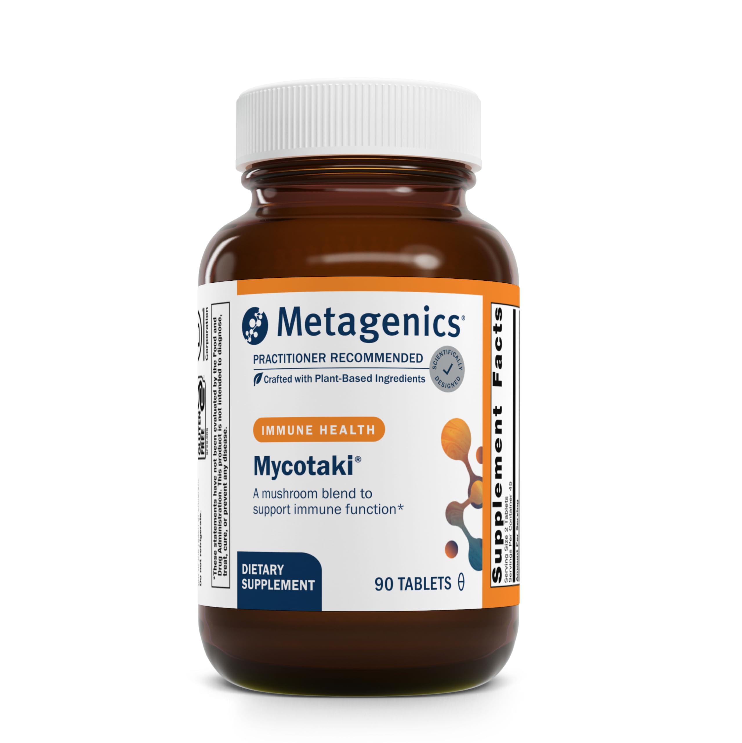 Metagenics Mycotaki bottle front view - 90 tablets