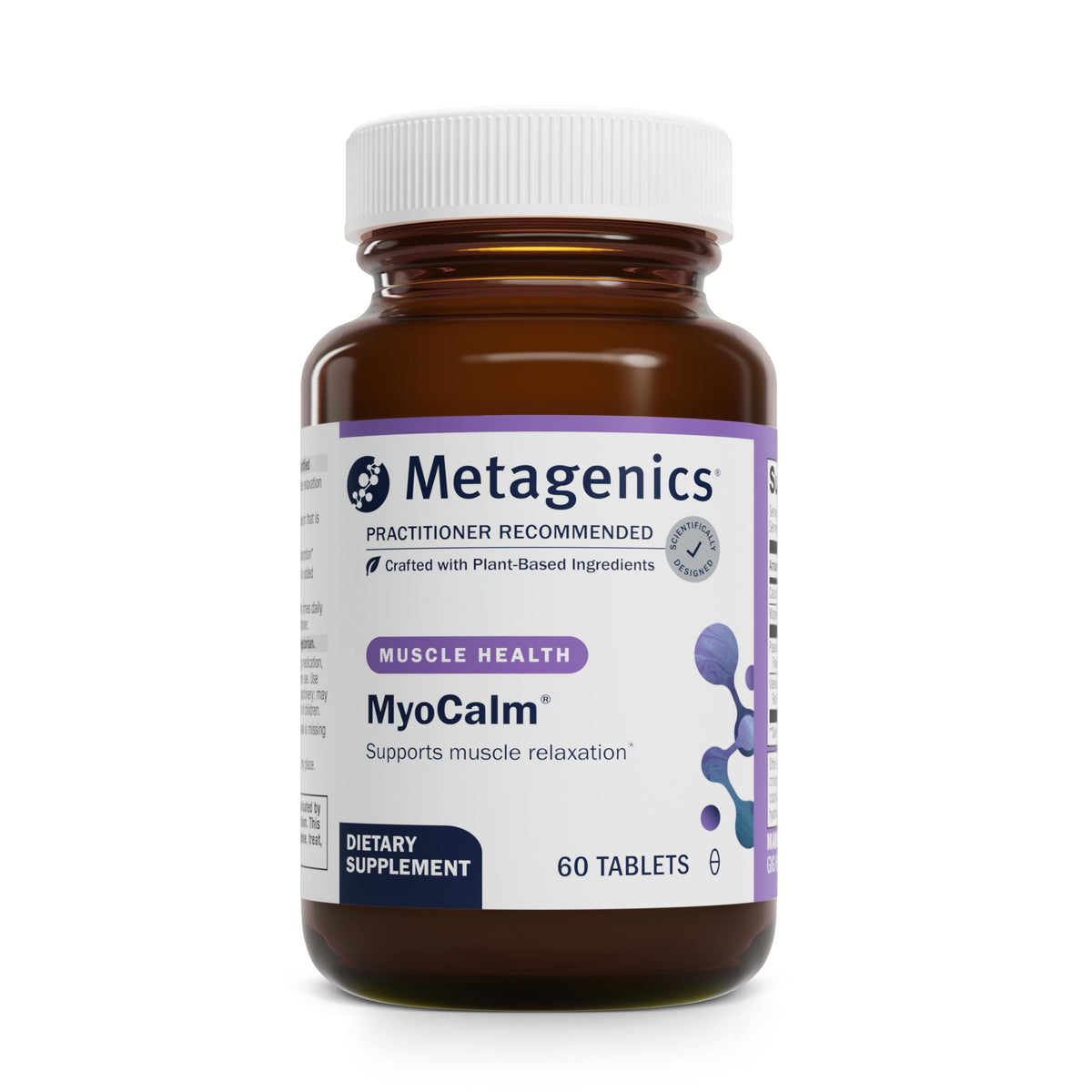 MyoCalm bottle showing 60 tablets