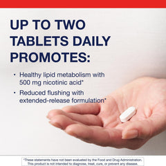 Metagenics Niatain Niacin B3-500 mg extended-release product label