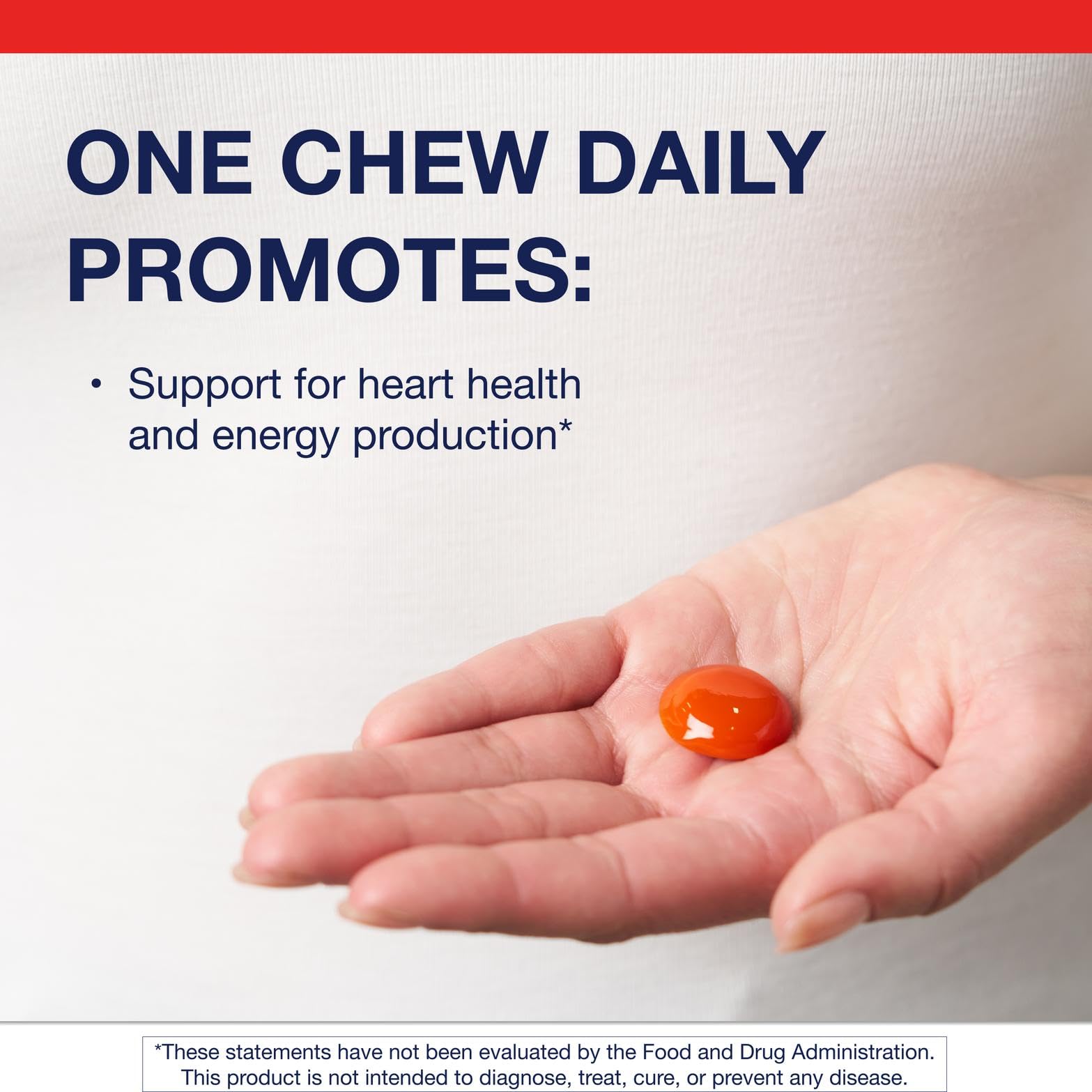 Close-up of CoQ10 300 mg chewable gel texture