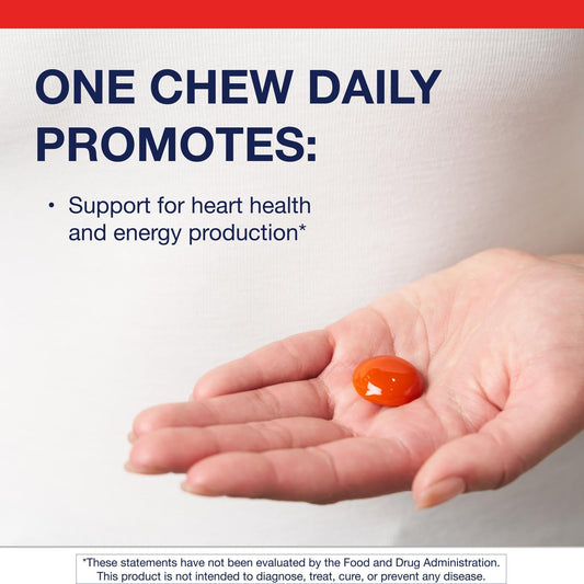 Close-up of CoQ10 300 mg chewable gel texture