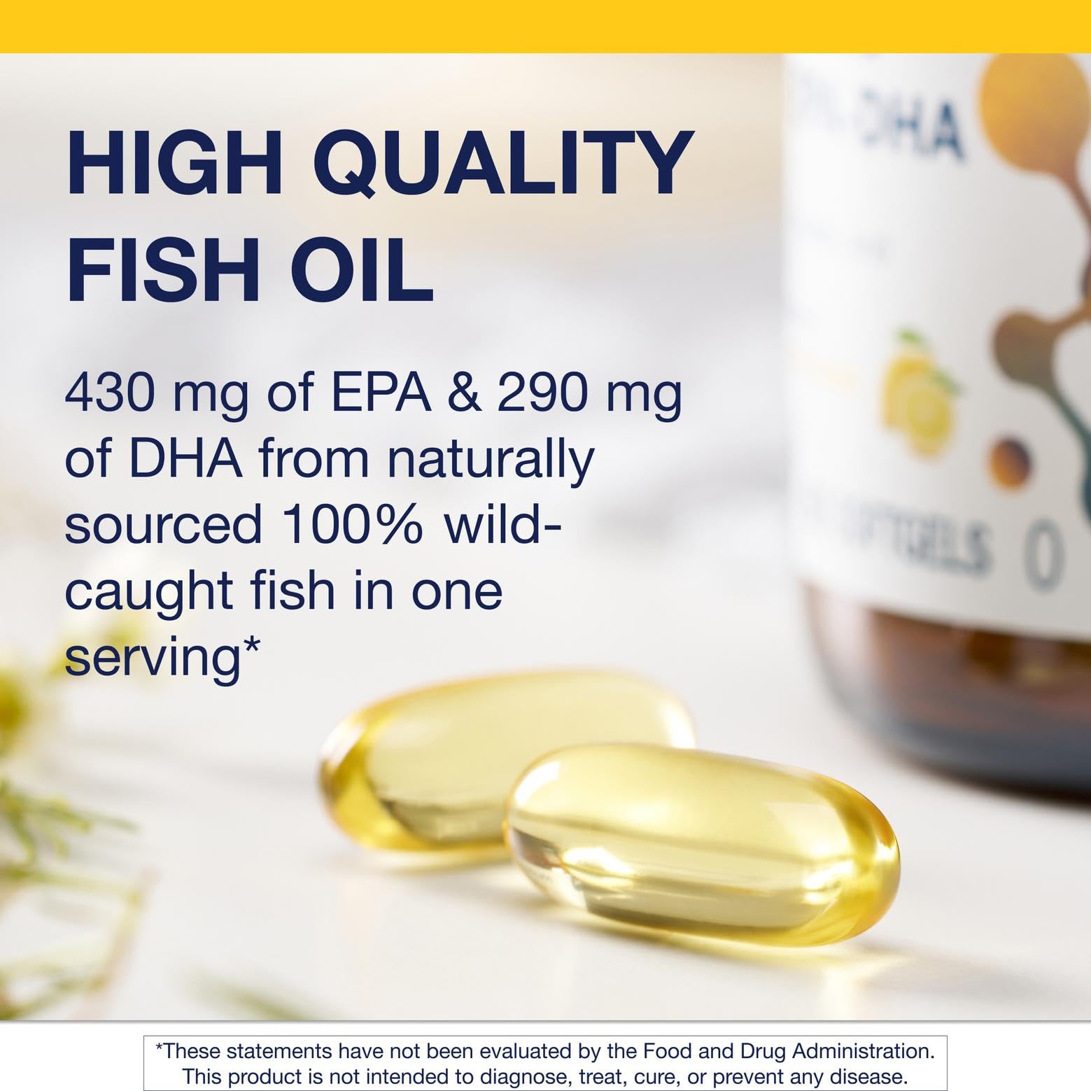 Supplement facts panel for Metagenics OmegaGenics Fish Oil