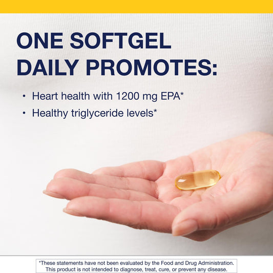 Close-up of the product label showing 1200 mg EPA per serving