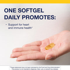 Metagenics OmegaGenics Mega 10 softgels pour illustrating easy daily dosage