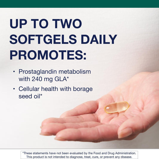 Close-up of 90 burpless softgels