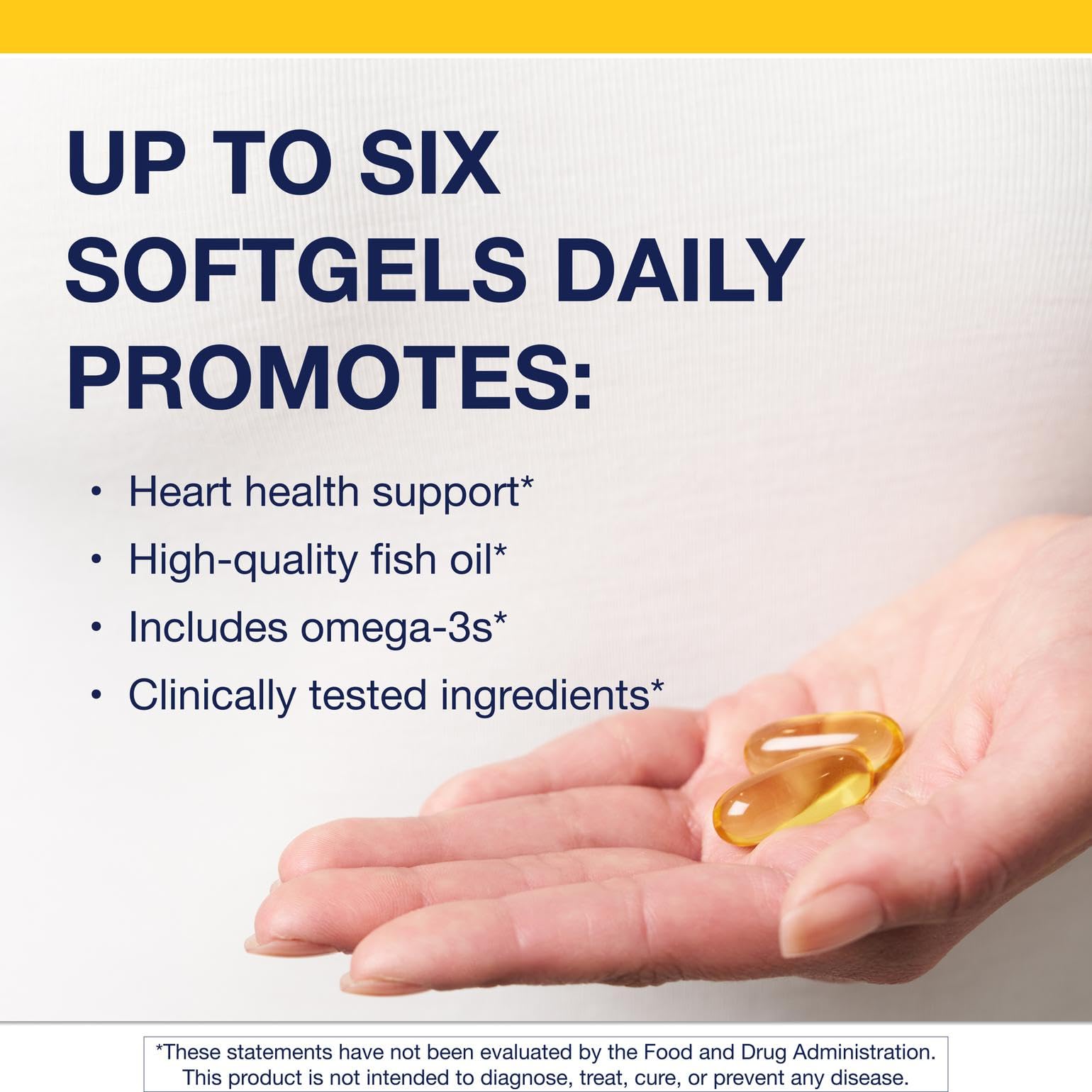 Metagenics OmegaGenics EPA-DHA 500 softgels close-up, high EPA and DHA per serving for cardiovascular support