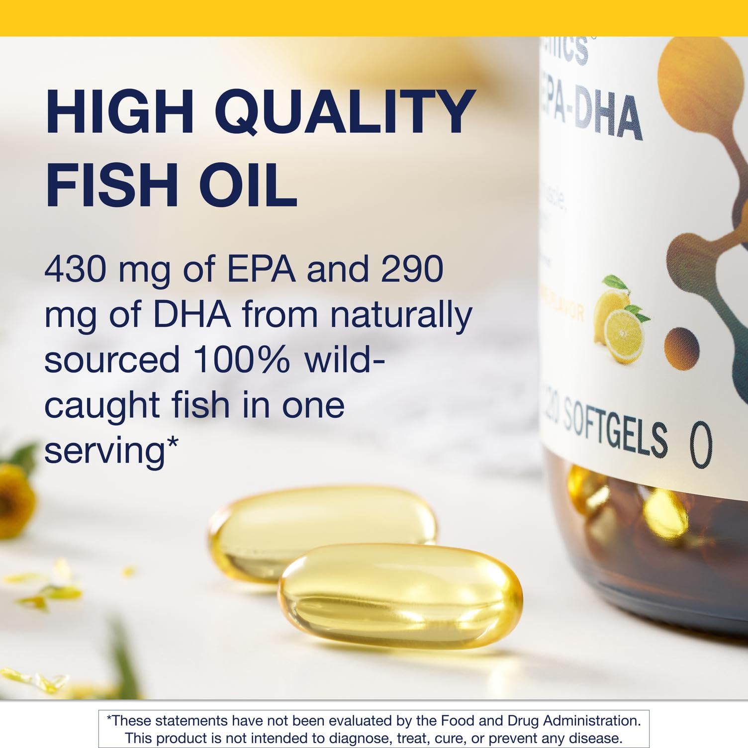 Lemon-lime flavored omega-3 oil with antioxidant stabilization