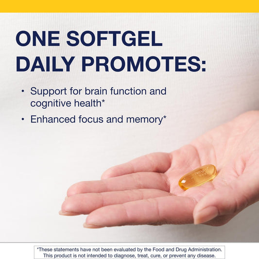 Graphic illustrating DHA and EPA amounts in Metagenics OmegaGenics Fish Oil Neuro