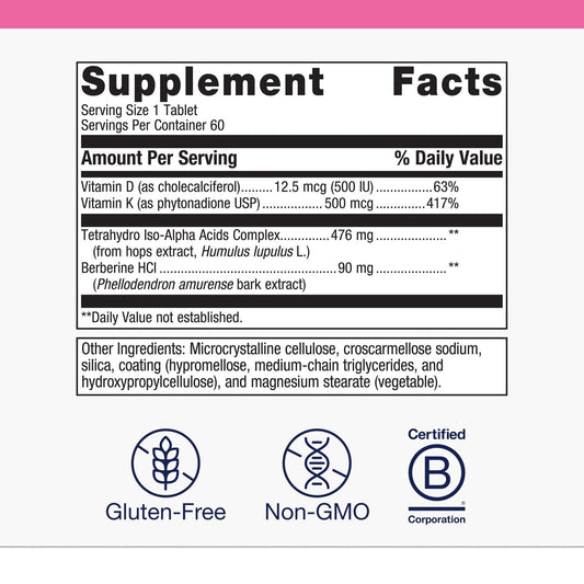 Ostera formula with berberine and vitamins D and K for bone health