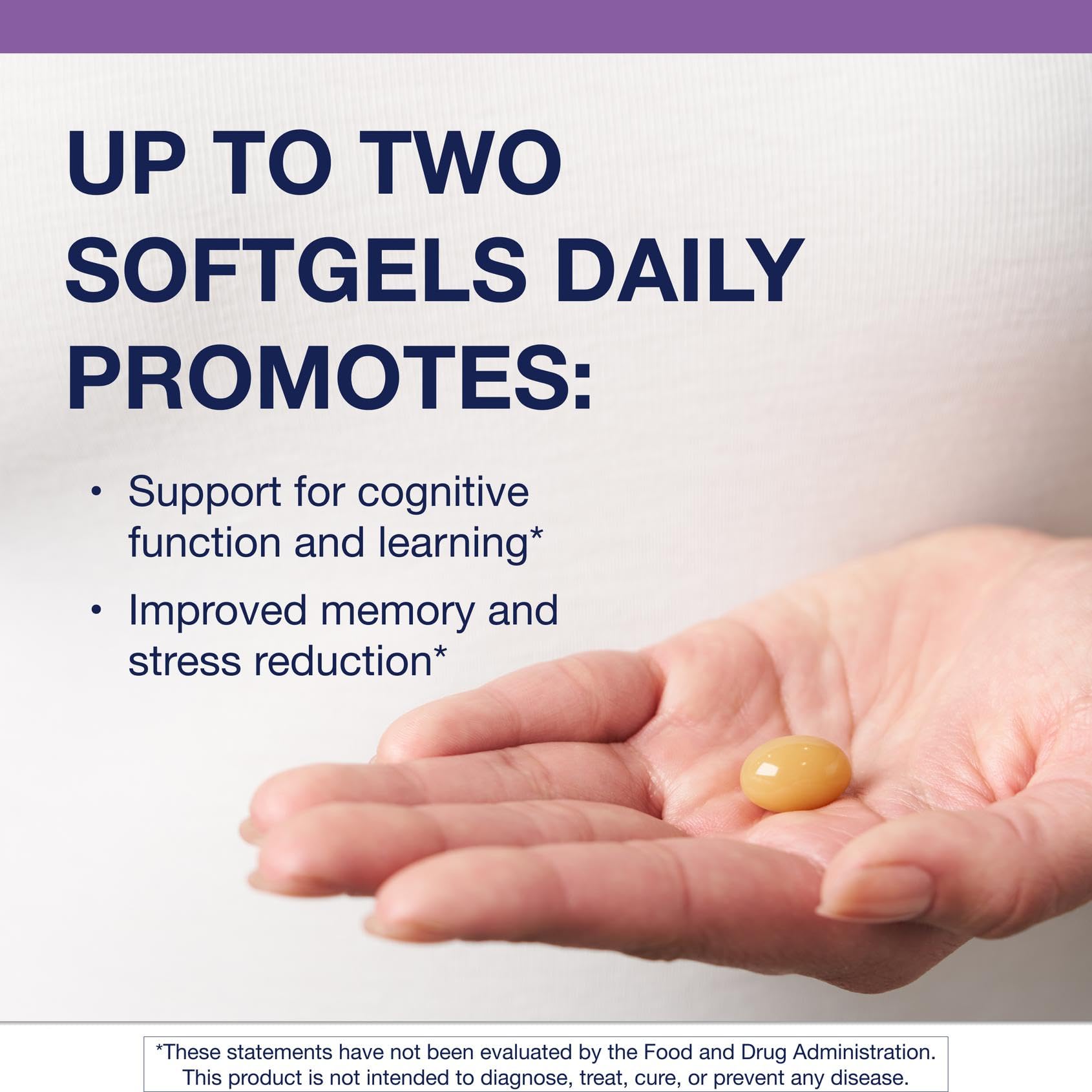 Phosphatidylserine 150 mg supplements arranged with bottle