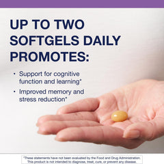 Phosphatidylserine 150 mg supplements arranged with bottle