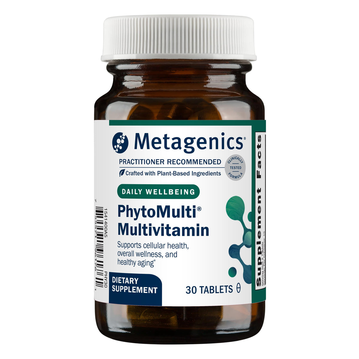 Metagenics PhytoMulti Without Iron 30-tablet bottle on white background