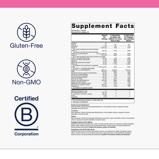 Open daily packs showing pre-measured servings