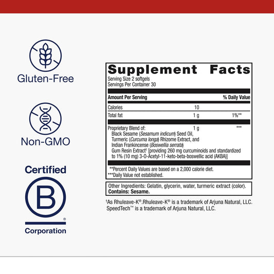 Metagenics Rapid Relief ingredients close-up showing turmeric and boswellia for inflammation support.