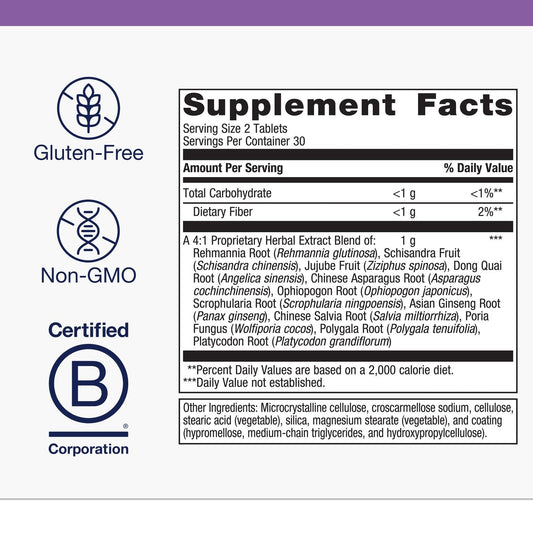 Asian ginseng root used in Serenagen formula
