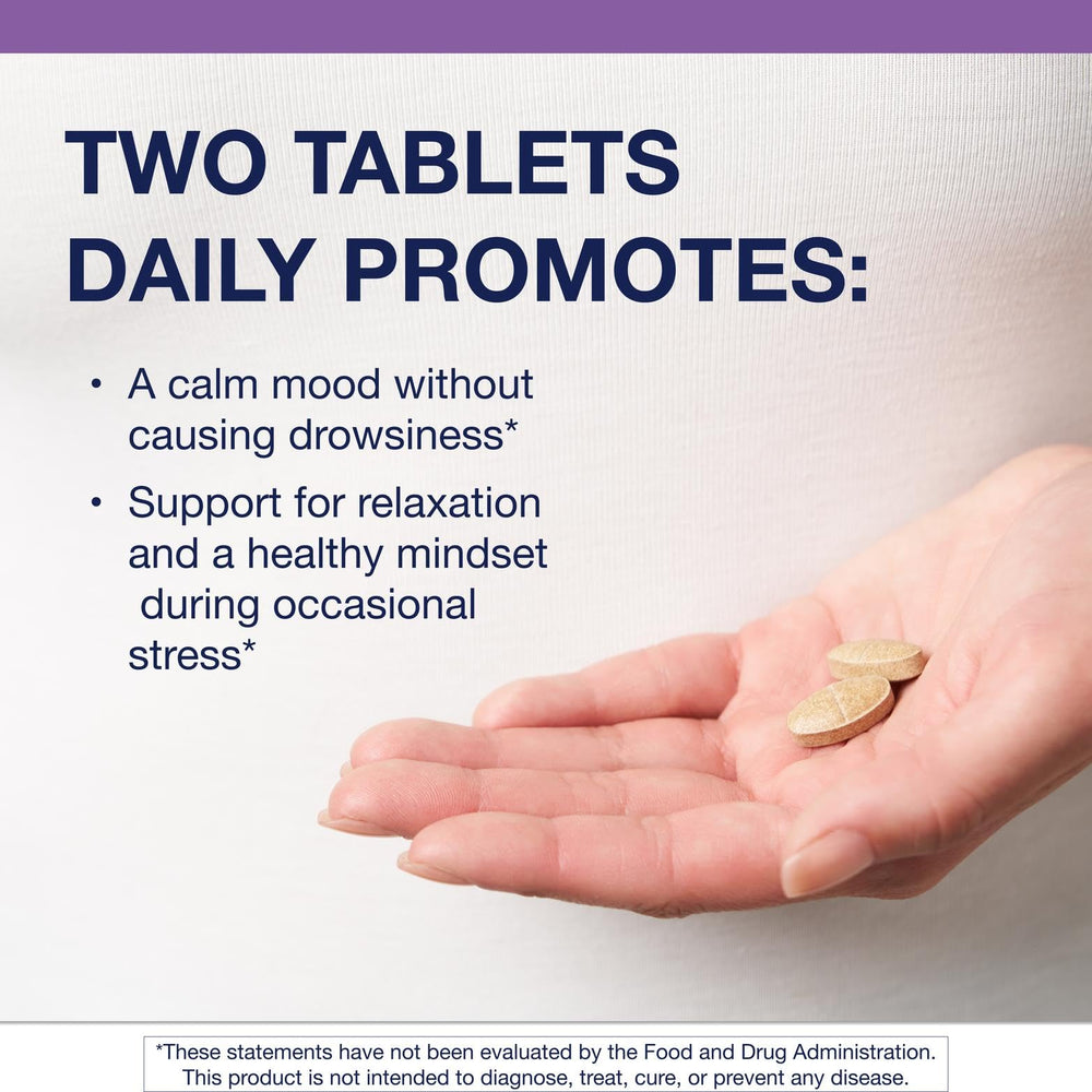Close-up of Metagenics Serenagen tablets for daily use.