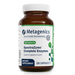 Metagenics SpectraZyme Plant-Based Digestive Enzyme Complex bottle label