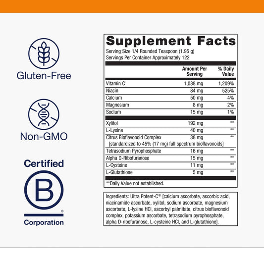 Bottle of Metagenics Ultra Potent-C Vitamin C Powder