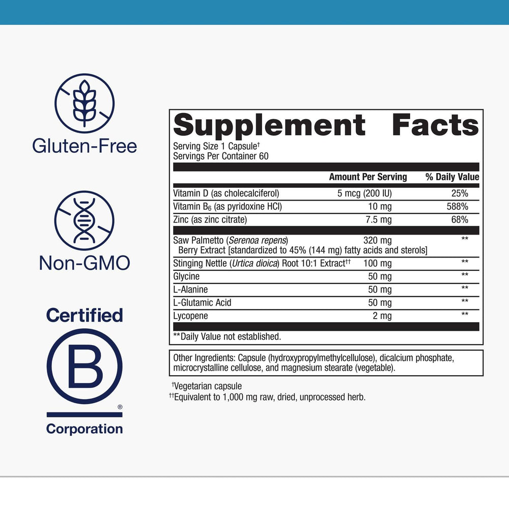 Lycopene and zinc components highlighted in Prostate Health formula