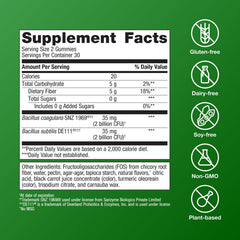 Gummy bottle emphasizing gut health for Metagenics UltraFlora