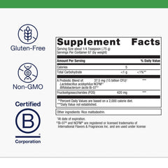 Label highlighting L. acidophilus NCFM and B. lactis Bi-07 strains