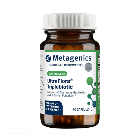 Metagenics UltraFlora Triplebiotic bottle
