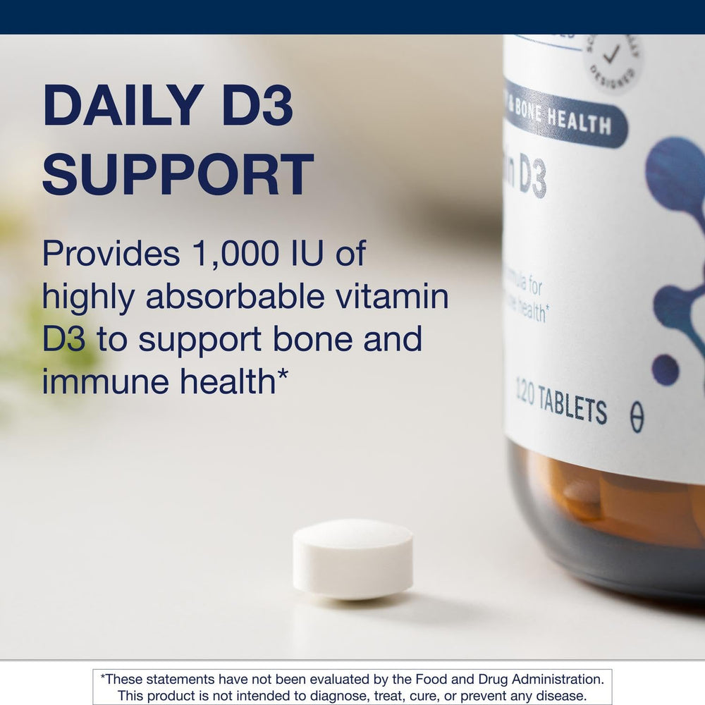 Side view of Metagenics Vitamin D3 bottle and box