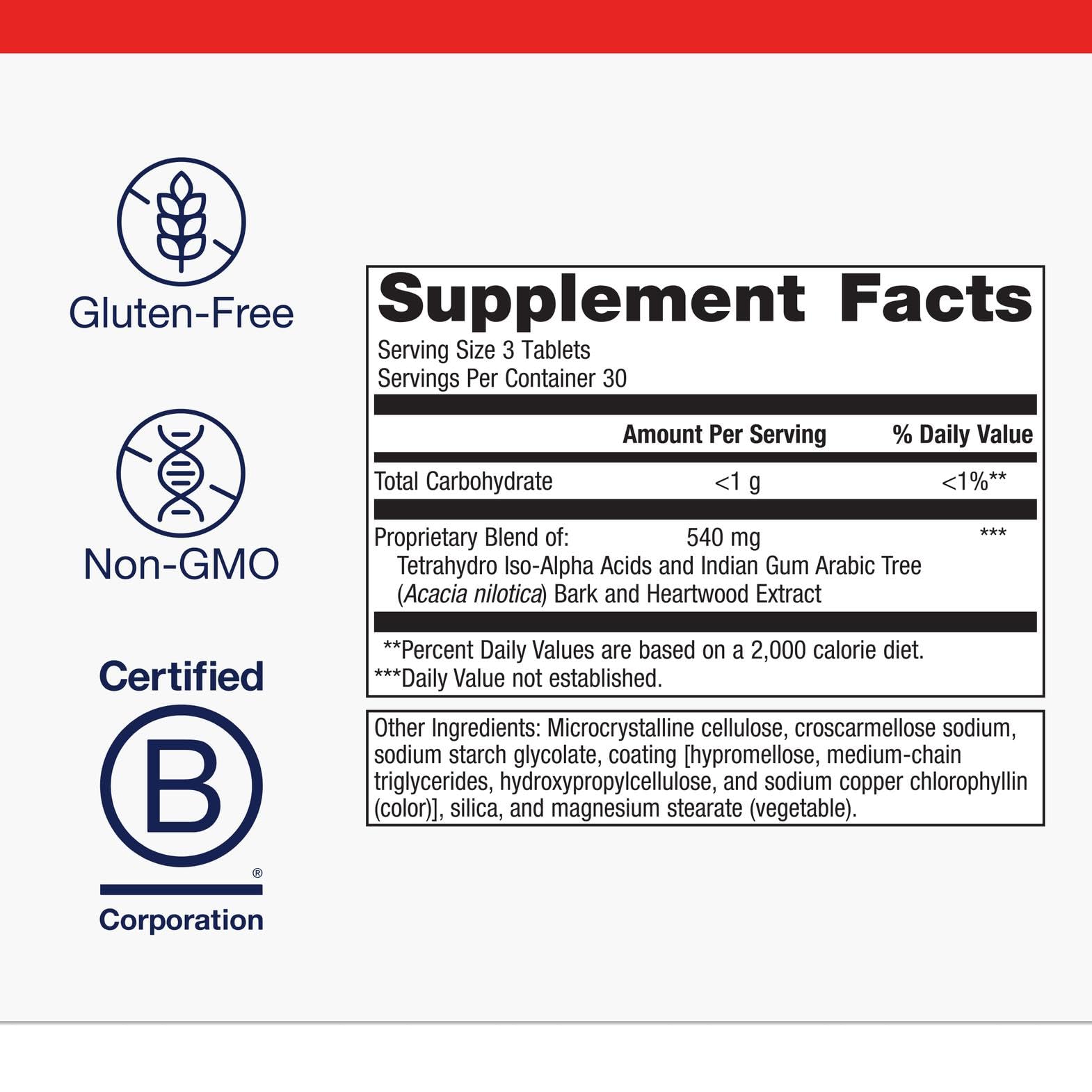 Close-up of Metagenics Insulin Guard tablets