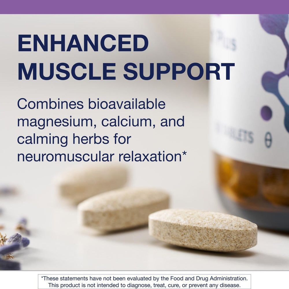 Lemon balm ingredient highlighted for Herbal Relaxation Support in MyoCalm Plus