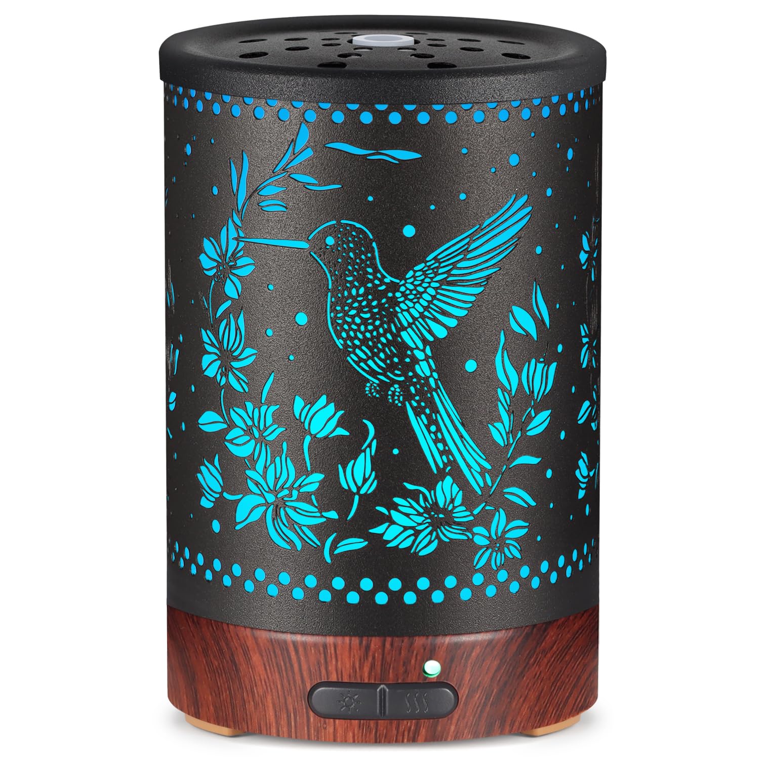 Metal 150ml essential oils diffuser with seven color LED lights