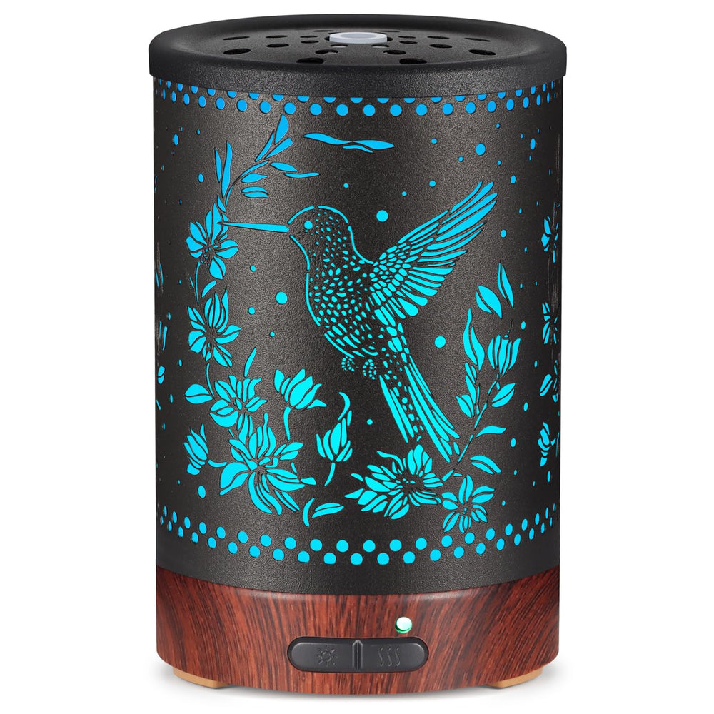 Metal 150ml essential oils diffuser with seven color LED lights