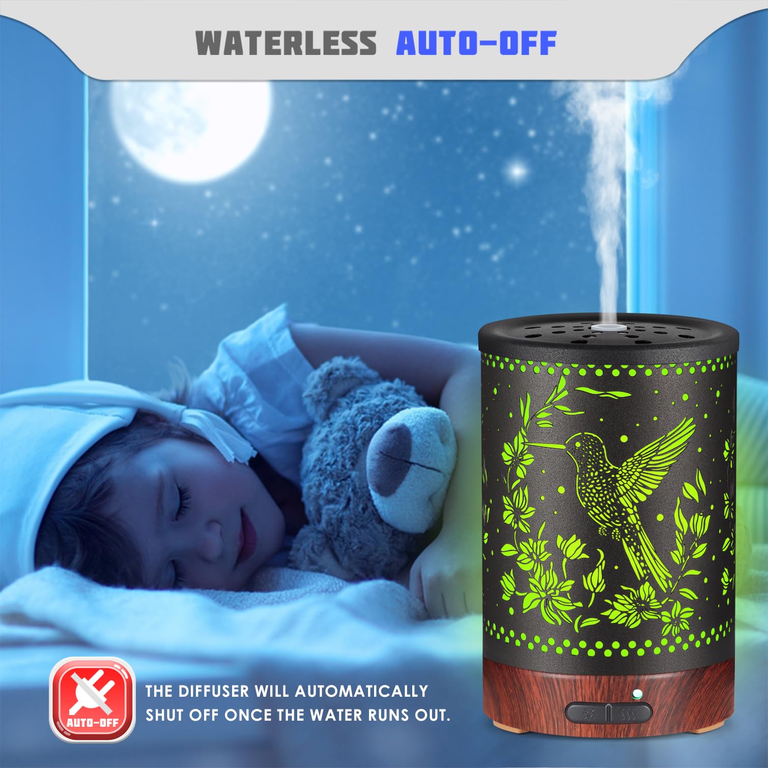 Auto-off safety feature of the essential oil diffuser