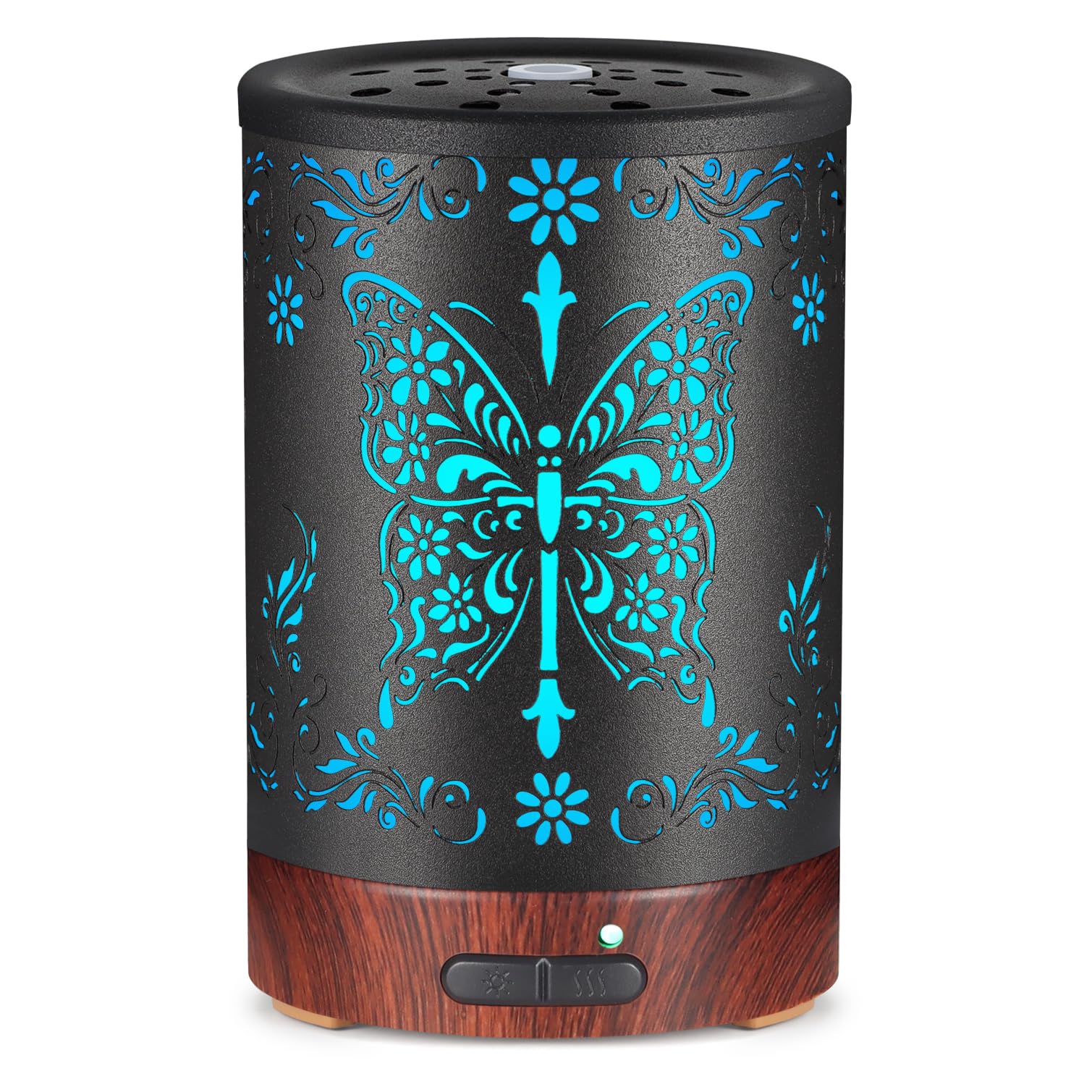 Metal butterfly design essential oil diffuser with 150ml water tank