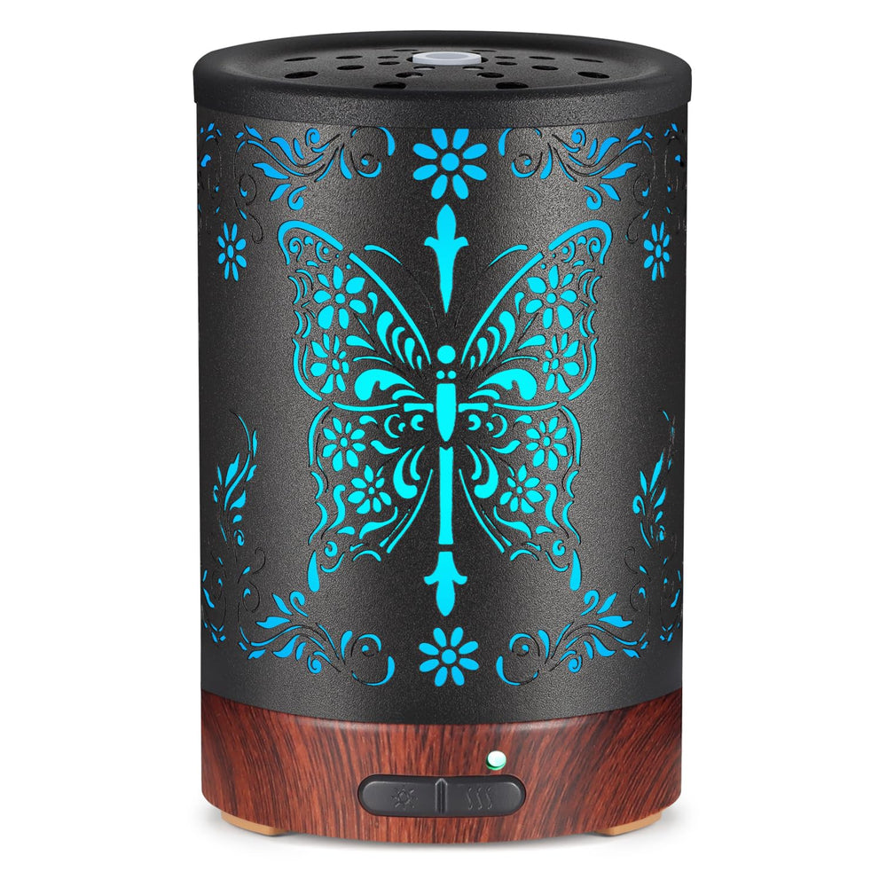 Metal butterfly design essential oil diffuser with 150ml water tank