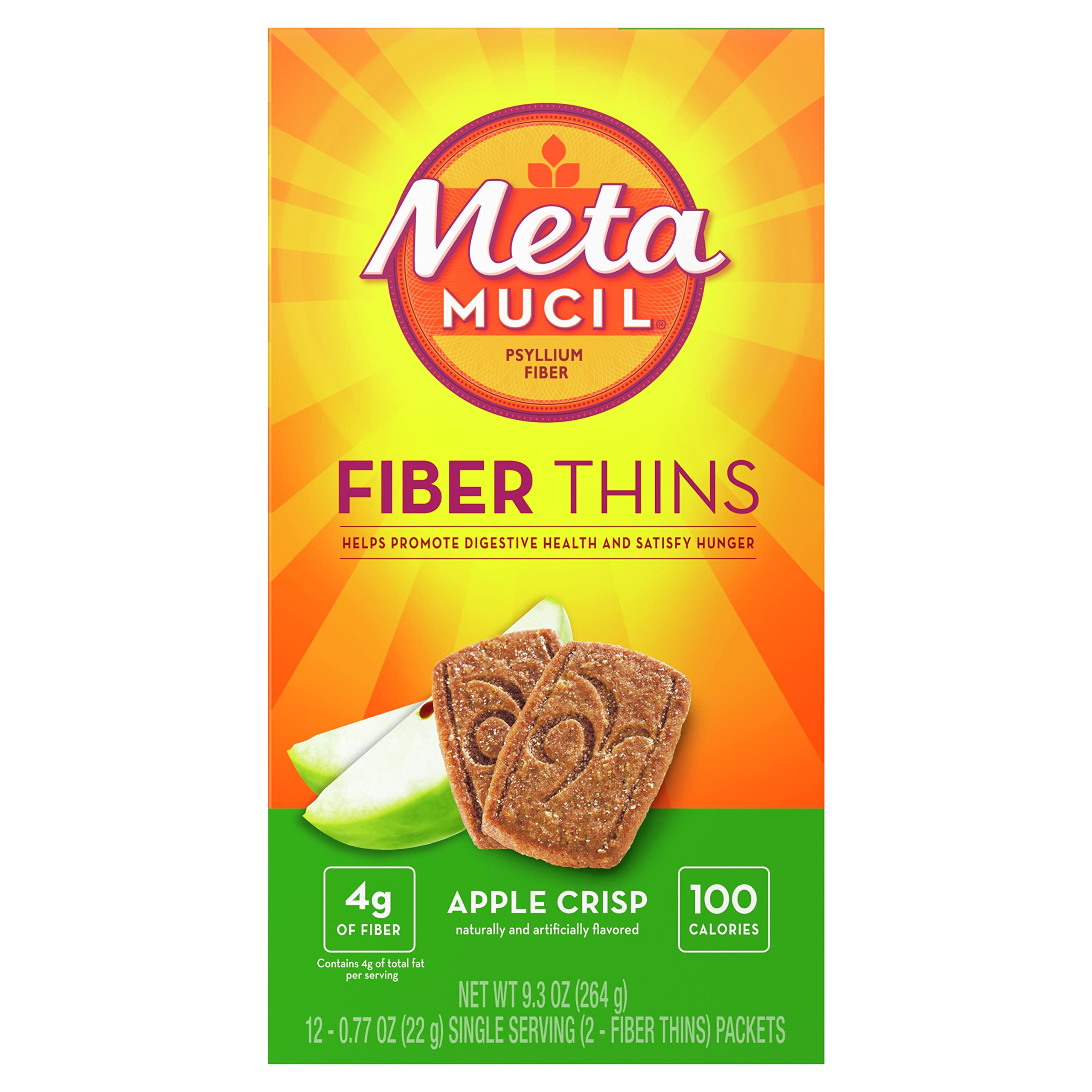Metamucil Apple Crisp Fiber Wafers packaging