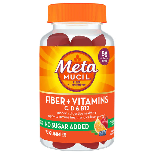 Metamucil Fiber Gummies Citrus Berry flavor bottle – 72 count