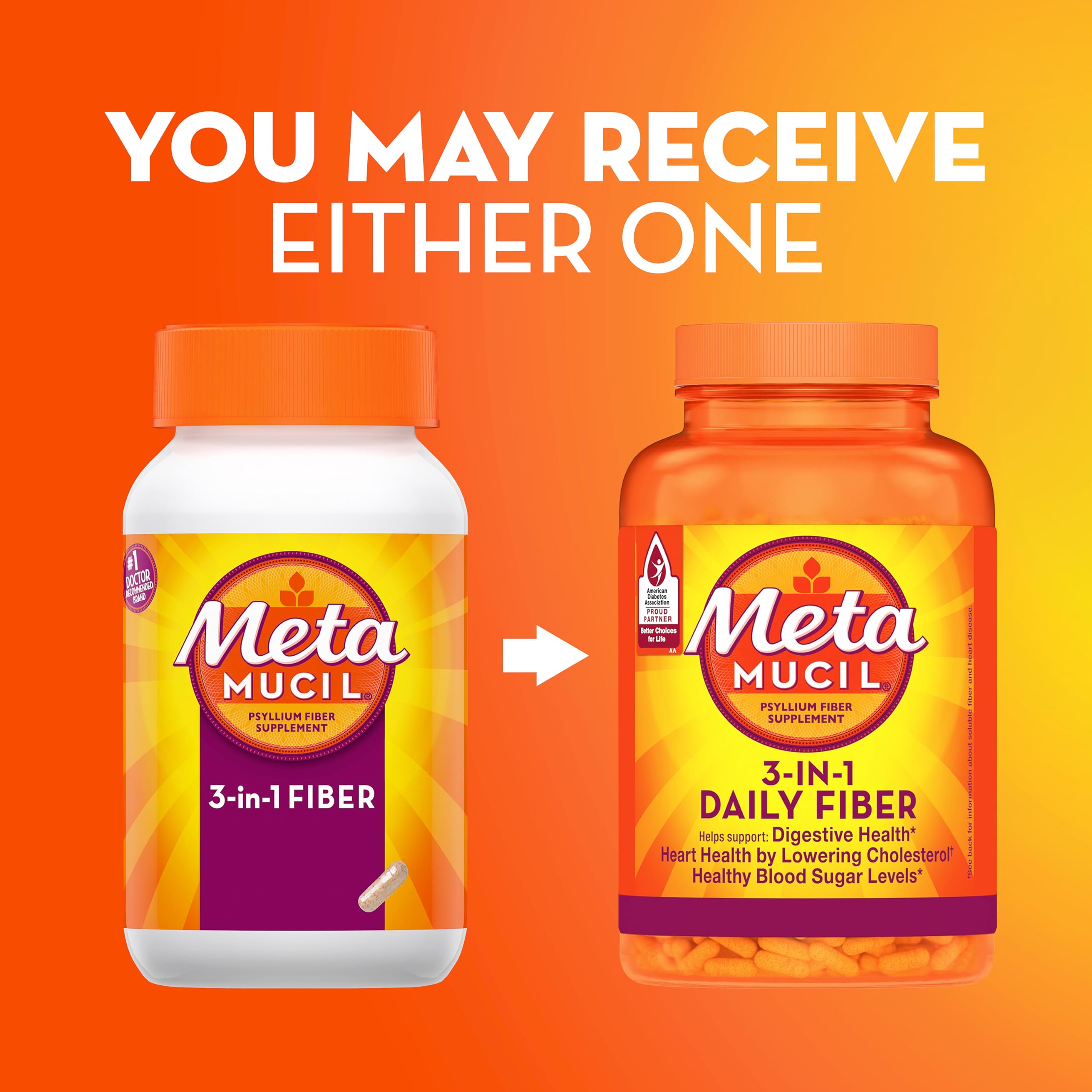 Metamucil daily fiber capsules for regularity