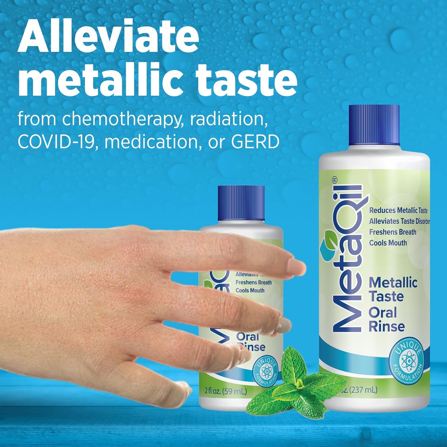 Travel-friendly 2 fl oz MetaQil bottle for on-the-go use