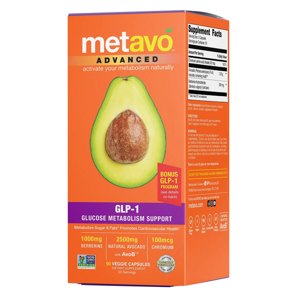 Metavo GLP-1 Metabolism Support bottle front view