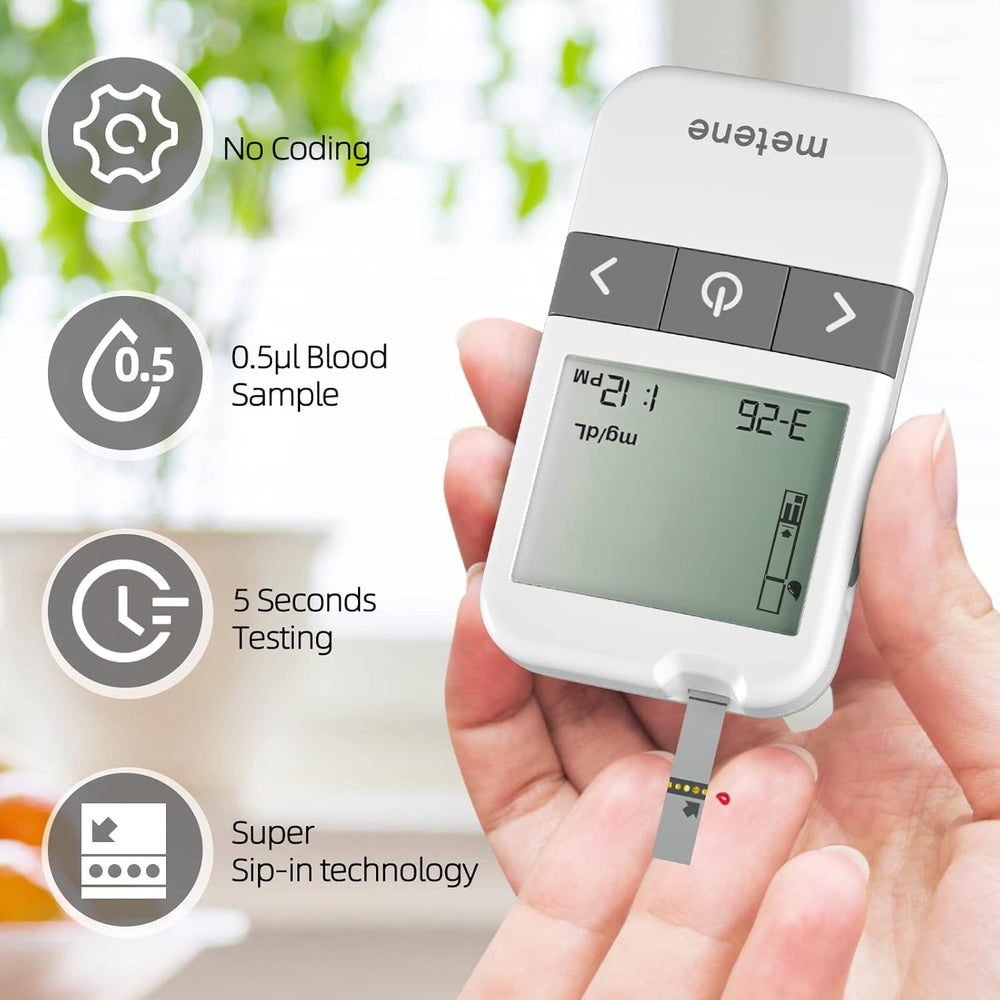 Metene AGM-513S strip biosensor with FAD-GDH technology for stable readings