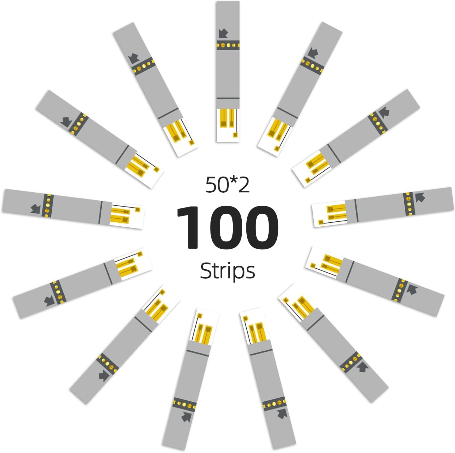 Metene AGM-513S strip blood application area for easy sampling and less discomfort