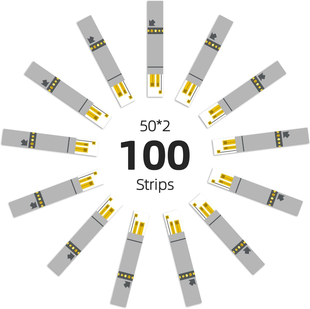 Metene AGM-513S strip blood application area for easy sampling and less discomfort