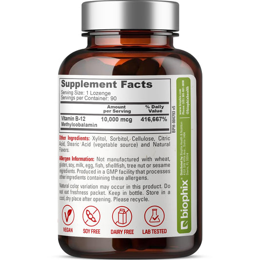 Product packaging showing cherry flavor and 90 vegan lozenges